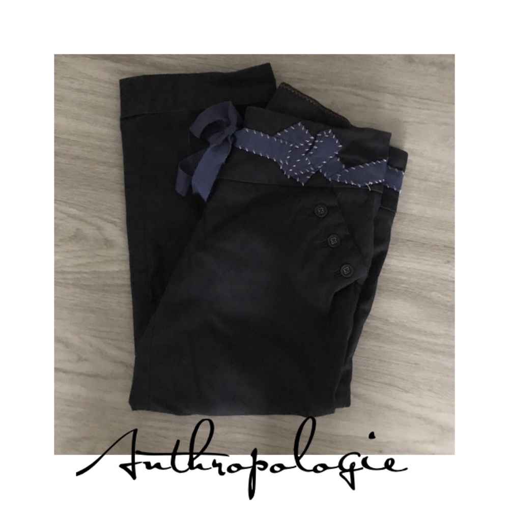 Anthro Taikonku navy blue capri pants 2